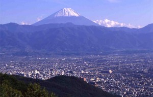 Kofu City under Mount Fuji 