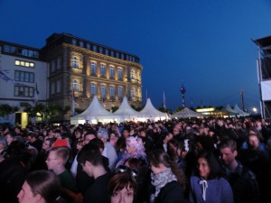 The festival went on into the night