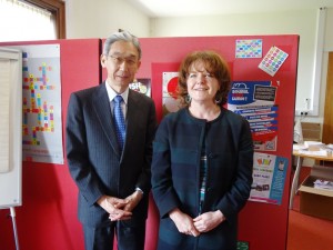 Mr Fukukawa and ex JET Karen Ruddock National Coordinator PPLI Dublin