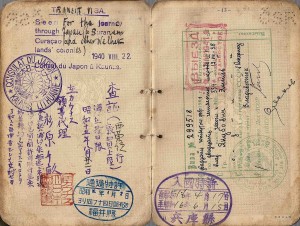1940 visa issued by consul Sugihara in Lithuania